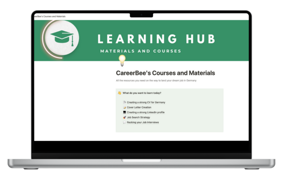 CareerBee Learning Hub to find a job in Germany